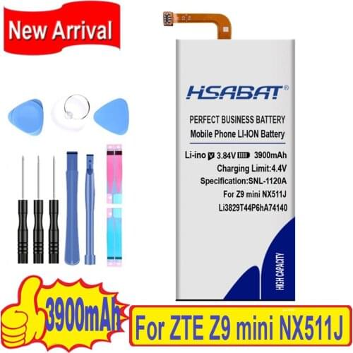 HSABAT Top Brand High quality 3900mAh Li3829T44P6hA74140 Battery for ZTE Nubia Z9 mini NX511J free shipping
