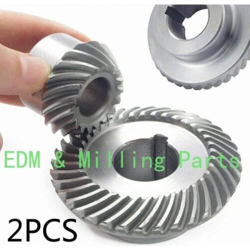 1Set (2pcs) Milling Machine Lifting Gear CNC C77+C96 Helical Mill Gear For Bridgeport