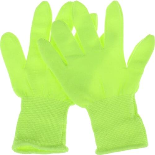1Pair Glow Party Supplier Fluorescent Gloves Glowing In The Dark / Magic Gloves (green Color)