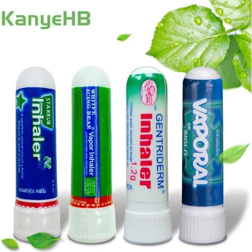 1Pcs Nasal Essential Oils 100% Original Thailand Nasal Inhaler Rhinitis Cool Herbal Mint Cream Student Driver Refresh Artifact