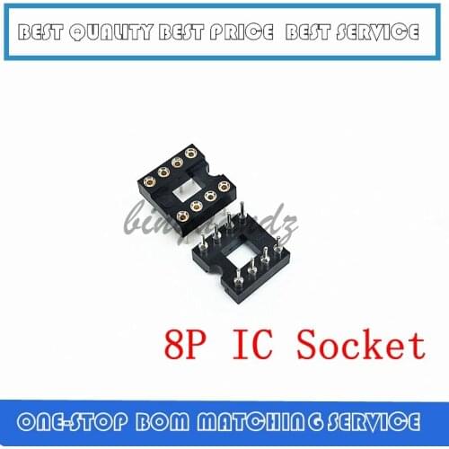 10pcs Round Hole 8 Pins 2.54MM DIP DIP8 IC Sockets Adaptor Solder Type 8 PIN IC Connector new