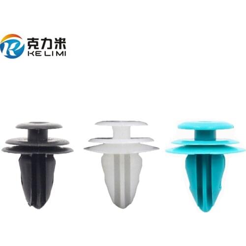 KELIMI Door Plate Moulding Clip Fixed White/Black/Blue Fasteners Plastic Garnish Retainer For Toyota Chrysler Panel Trim