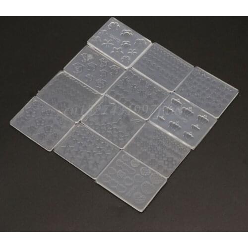 12Pcs Mini Size Nail Art Silicone Mold Leaves Flower Animals Template Acrylic Gel Tools Resin Mold Jewelry Making Tools