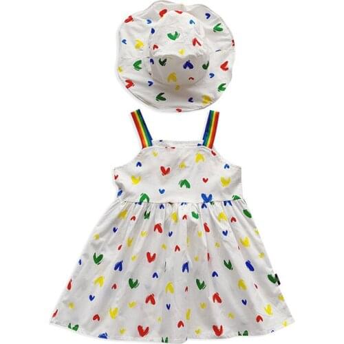 2020 Summer Casual Cartoon Girls Dress Solid Kids Dresses For Girls High Quality Fashion Girl Clothes