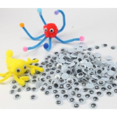 700PCS 4-12mm Doll Plastic Activity Eyes Hand-made Transparent Flower Box Eyes Self-adhesive Scrapbooking Crafts Mixed Kids DIY
