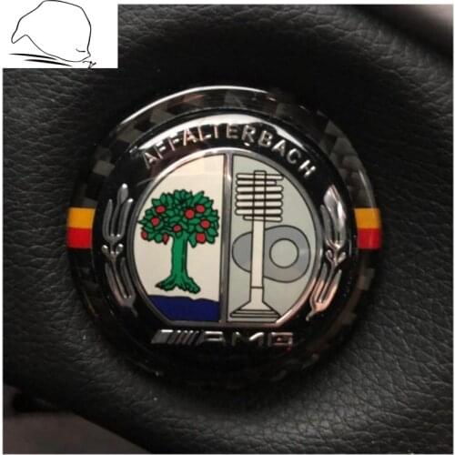 Car Engine Start Stop Ignition Key Ring Sticker Carbon Fiber Trim For Mercedes Benz C E Class W205 W213 GLC Stickers