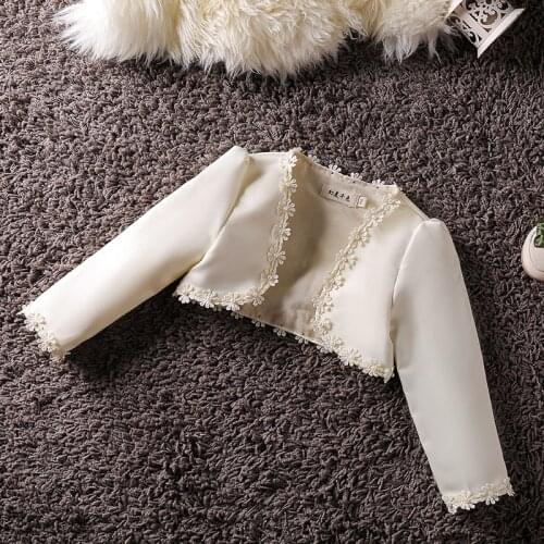 Flower Girl Bolero Children Long Sleeves Graduation Wedding Party Coat Kids Fashion Jacket