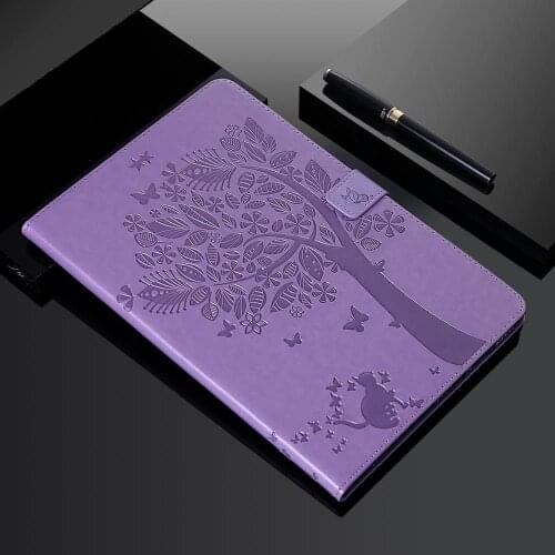Cover for IPad Pro 11 Case 2018 Smart Sleep Wake Up Skin Fashion Cat Tree Pattern PU Leather Flip Stand Tablet Shell Coque+Pen