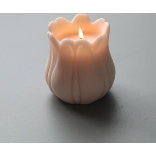 Tulip Flower Aromatherapy Candle Molds Tulip bud soap Mold 3D Tulip Shape Candle Silicone Mold DIY Flower Candle Mold Making