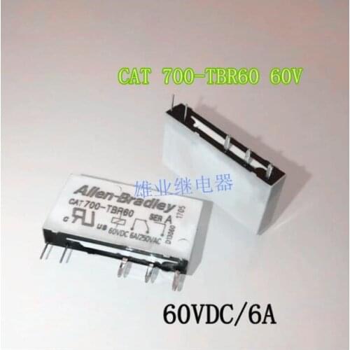 HOT NEW 60V relay CAT700-TBR60 60VDC CAT700-TBR60-60VDC CAT700TBR60 HF41F-60-ZS 60VDC DC60V 60V 6A 250VAC 5PIN