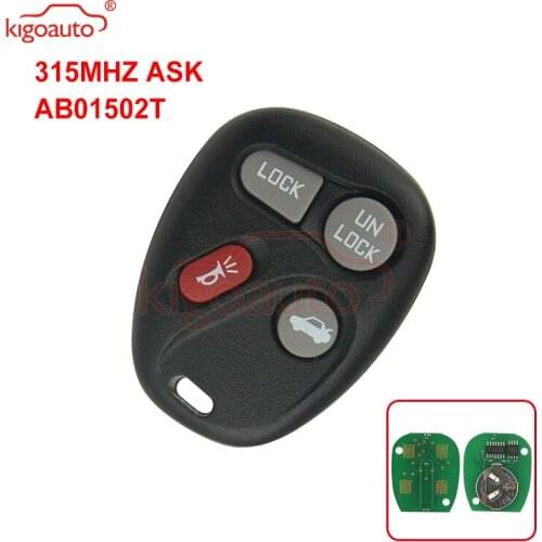Kigoauto Remote key keyless fob for Buick Chevrolet Pontiac Oldsmobile 4 button 315mhz ASK AB00204T 1997 1998 1999 2000