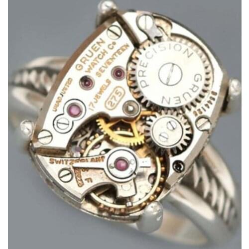 Punk Style Complex Design Ring Metal Gear Exposure Future Ring Men Woman Hip Hop Finger Accessories Cool Boy Girl Jewelry