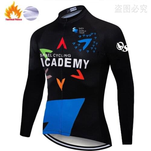 2021 proteam ISRAEL cycling jersey long sleeve Winter Thermal Fleece Bicycle Warm Moutain maillot invierno Bike jersey