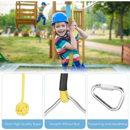 Ninja Line Hanging Obstacle Course Ninja Warrior Playground Outdoor Training Equipment 50FT Slackline With Garden Games Toys