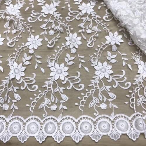 Latest African Lace Fabric 2021 High Quality Lace Embroidery French Mesh Nigeria Lace Fabric Material J35001