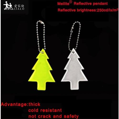 New MEILITE 250 candle lights Christmas tree Reflective keychain charm bag accessories hanger keyrings for safety use