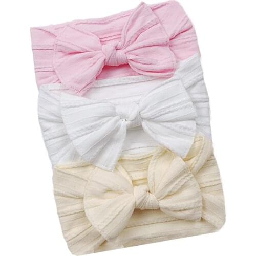 3pcs/set Baby Hair Band Set For Girls Bow Elastic Headbands Twisted Cable Design Turban Kids Headware Baby Hair Accessories