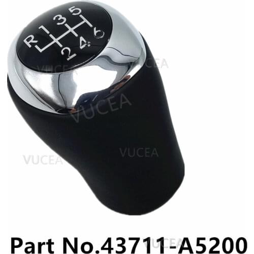 New Electroplate 6 Speed Manual Shift Knob Lever Shifter For Hyundai Elantra GT Accent Solaris Avante I30 Sonata LF 43711A5200