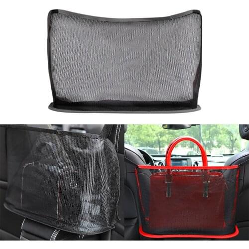 Car Accessories Storage Net Bag Mesh Seat Crevice Trash Pocket Handbag Holder Auto Off Road 4x4 Automobile Organizer Interior
