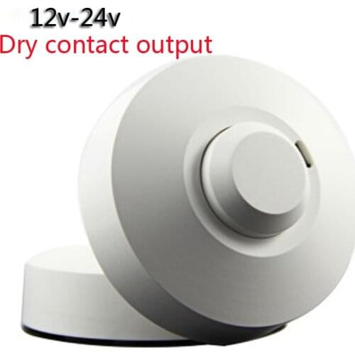DC12V-24V Dry contact output LED Microwave 360 Degree Radar motion Sensor Light Switch Ceiling light Body Motion Detector