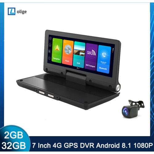 4G 6.86 inch Android 8.1 CAR Dash Cam Camera WIFI GPS Navigation ADAS DVR HD 1080P with Rear Mirror Night vision Auto Registrar