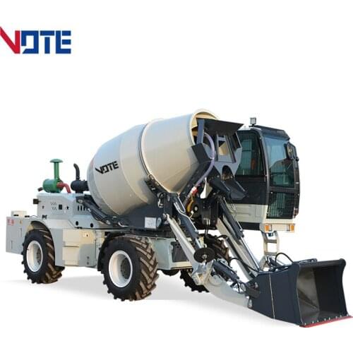 VTCM-2600 Wheeled Hydraulic Self Loading Concrete Mixer Truck Can Automatically Load And Unload Materials