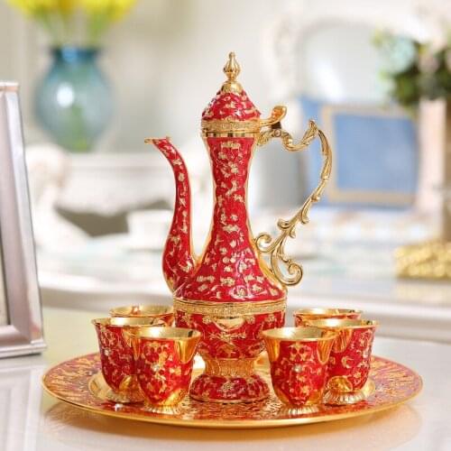 High-End Liquor Wine Set Antique Creative European-Style Gift Box Jin Wedding Birthday Gift Living Room Decoration