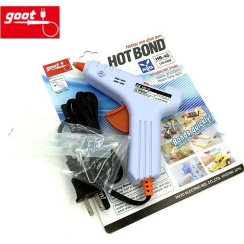 Japan GOOT HB-45 Hobby Use Glue Gun 110-240V Input 7W Output 160 Celsius Bonds Quickly Safely Repair Tools