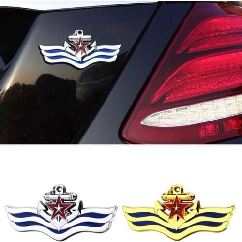 Corps Russia funny Auto Sticker 3D Sticker Grill Navy-Emblem Boat Anchor Badge Sticker Anchor Front-Grille Styling Decals