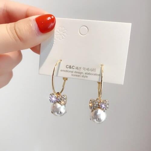 Zeojrlly Metal Trendy Geometric Women Dangle Earrings Bowknot Tassel Earrings Womens Long Pendant Circle Female Jewelry