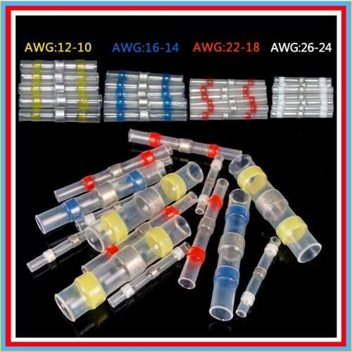 10/50PCS Wire terminals Soldering for wire solder electrical sleeve set Sealed insulation waterproof heat shrink connectors Kit