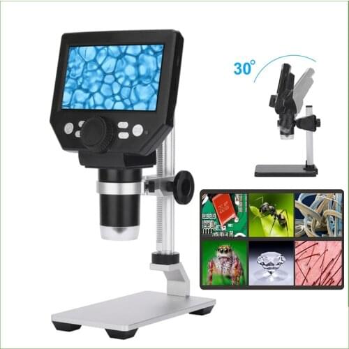 1000X 600X Electronic USB Microscope Digital Soldering Video Microscope Camera 4.3 inch LCD Endoscope Continuous Amplification