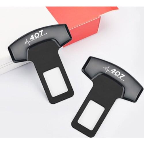 2pcs Car Belt Buckles Safty Belt Alarm Canceler Stopper for Peugeot 407 accessories