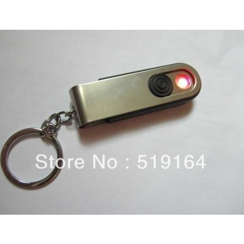 2PCS/LOT Eco-friendly Electronic USB Key Chain shape Flameless Rechargeable Cigar Lighter USB Charging Lighter
