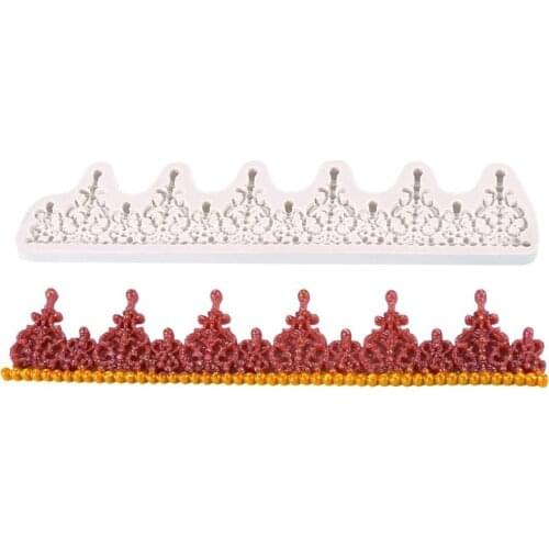 3D Crown/Pearl Shape Fondant Mold Crown Silicone Sugarcraft Mold Fondant Mold R2JC