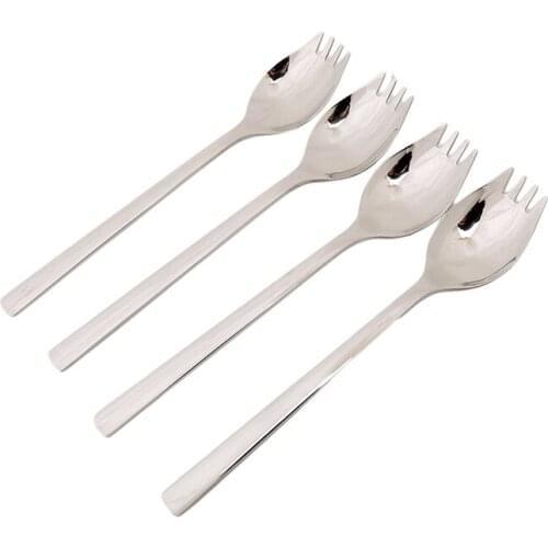 4pcs/set Stainless Steel Fork For noodles/salad Vegetable Fork Serving Cutlery Set Colander Fork 973492