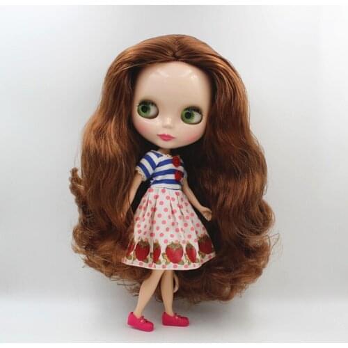 Free Shipping big discount RBL-460 DIY Nude Blyth doll birthday gift for girl 4colour big eye doll with beautiful Hair cute toy