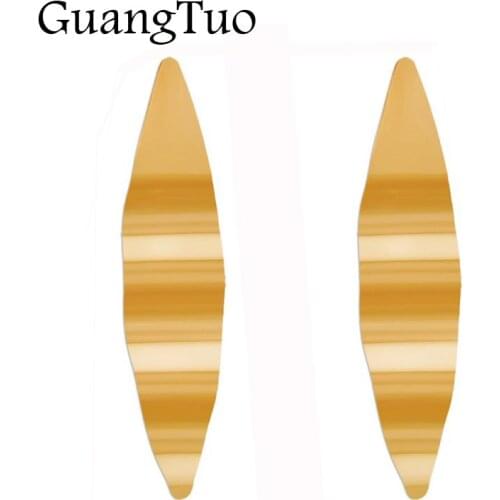 EK2173 New Fashion Geometry Irregular Big Brand Exaggerated Personality Drop Earrings Long Creative Wave Leaf Punk Brincos Gift