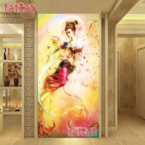 FATCAT Abstract beauty Large Diy Diamond Painting Full square round drill 5d Diamond Embroidery Girl Mosaic Decoration AE2240
