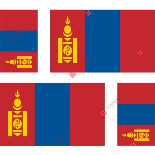 Hot Sell Personality Set of 4x Sticker Vinyl Car Bumper Decal Outdoor Car Moto World Flag Mongolia Racing Helme Tlaptop Stickers