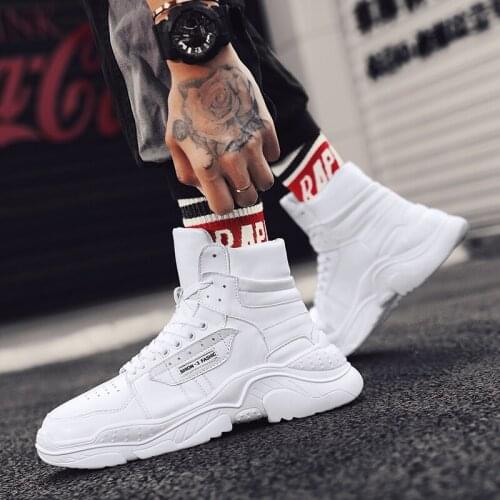 Men 39 cuero sapatos man zapatos causal informales 2020 high shoes Sneaker s fashion sapato Male hightop leather shoe mens mens