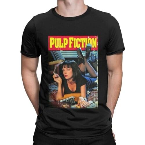 New Summer Fashion T Shirts Pulp Fiction Poster T-Shirts 1994 Quentin Tarantino Tops Graphic Streetwear 5XL Men Tee Shirt