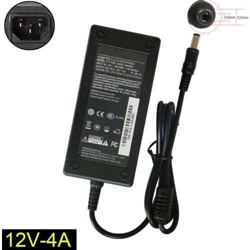 New 12V 4A 5.5mm*2.5mm AC/DC Power Adapter For LCD Monitor Monitoring switch charger