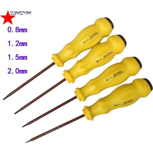 Wholesale 1PC 0.8MM\1.2MM\1.5MM\2.0MM star-shaped screwdriver repair disassemble tools for mobile phone