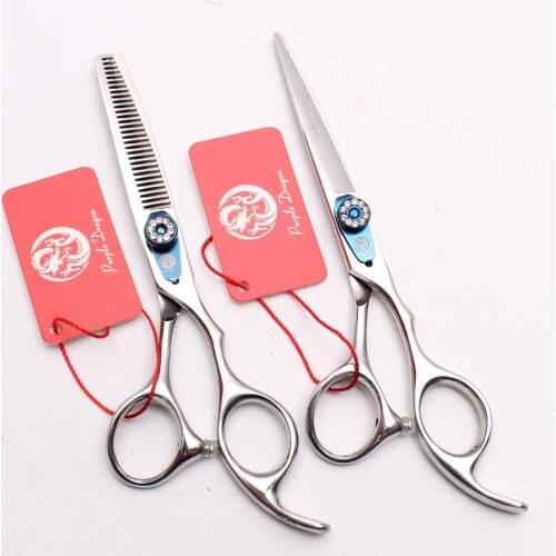 6" JP Purple Dragon Thinning Scissors Cutting Shears Set of Tool Hairdressing Scissors Professional Hair Clipper Scissors Z1015