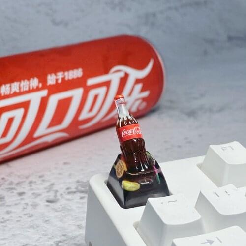 Resin Soda Keycap Mechanical Keyboard Dedicated Personality Three-dimensional Decoration Transparent Handmade SA Keycap