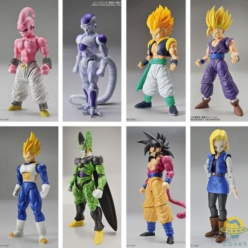 Bandai Dragon Ball Assembly Model Figure Sun Goku Vegeta Saru Buu Frieza Action Figure Model