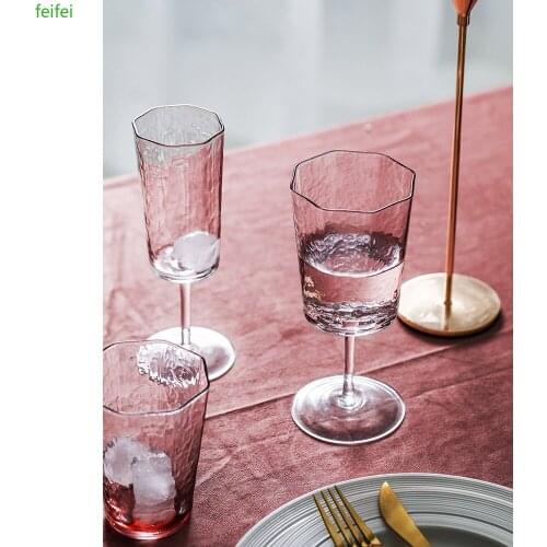 Creative Octagonal wine glass cup goblet champagne glasses cups drinking home Water cup wedding wine glasses drinkware glass