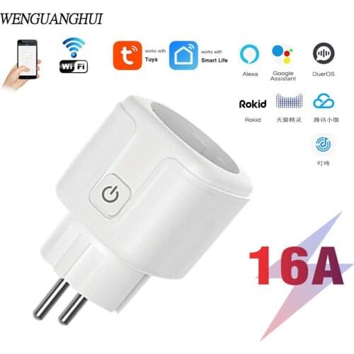 WiFi Smart Plug 16A EU Brazil Socket Tuya Smart Life APP Support Alexa Google Home Assistant Voice Control Power Monitor Timing