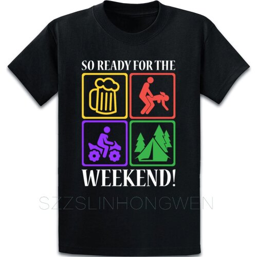 Weekend Beer Drinking Alcohol Sex Motorcycle T Shirt Summer Unique Designs Over Size S-5XL Funny Casual Formal Cotton Shirt